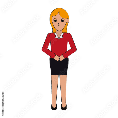 happy woman dressed in professional outfit icon image