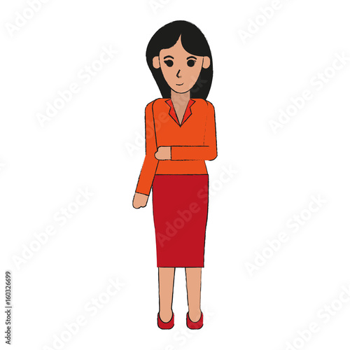 happy woman dressed in professional outfit icon image