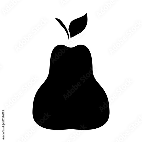 pear fruit icon over white background vector illustration