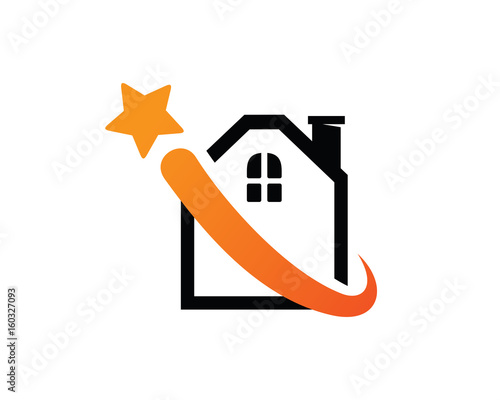 Star House Logo Template Design Vector, Emblem, Design Concept, Creative Symbol, Icon