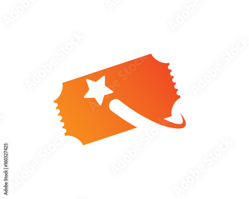 Star Ticket Logo Template Design Vector, Emblem, Design Concept, Creative Symbol, Icon