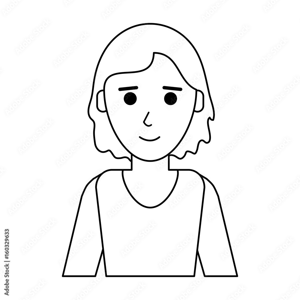 portrait of happy woman icon image vector illustration design portrait of happy woman icon image vector illustration design