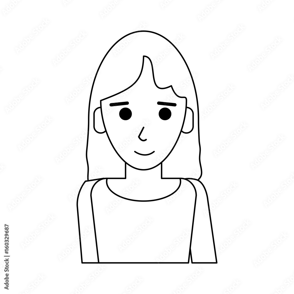 portrait of happy woman icon image vector illustration design portrait of happy woman icon image vector illustration design