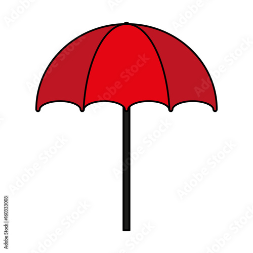 parasol on sand icon image vector illustration design 