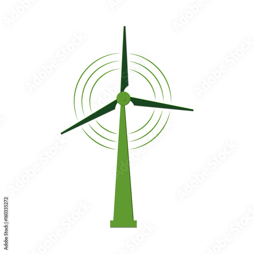 eolic turbine icon over white background vector illustration