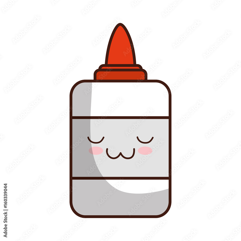 kawaii glue bottle icon over white background colorful design vector illustration kawaii glue bottle icon over white background colorful design vector illustration