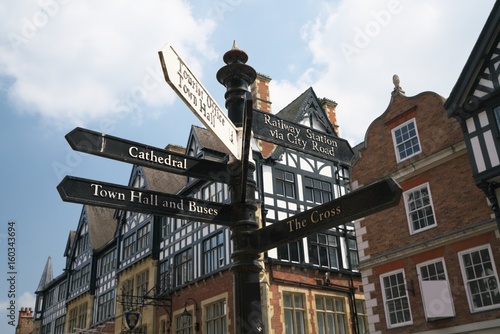 guidepost at Eastgate Street and St Werburgh Street in Chester