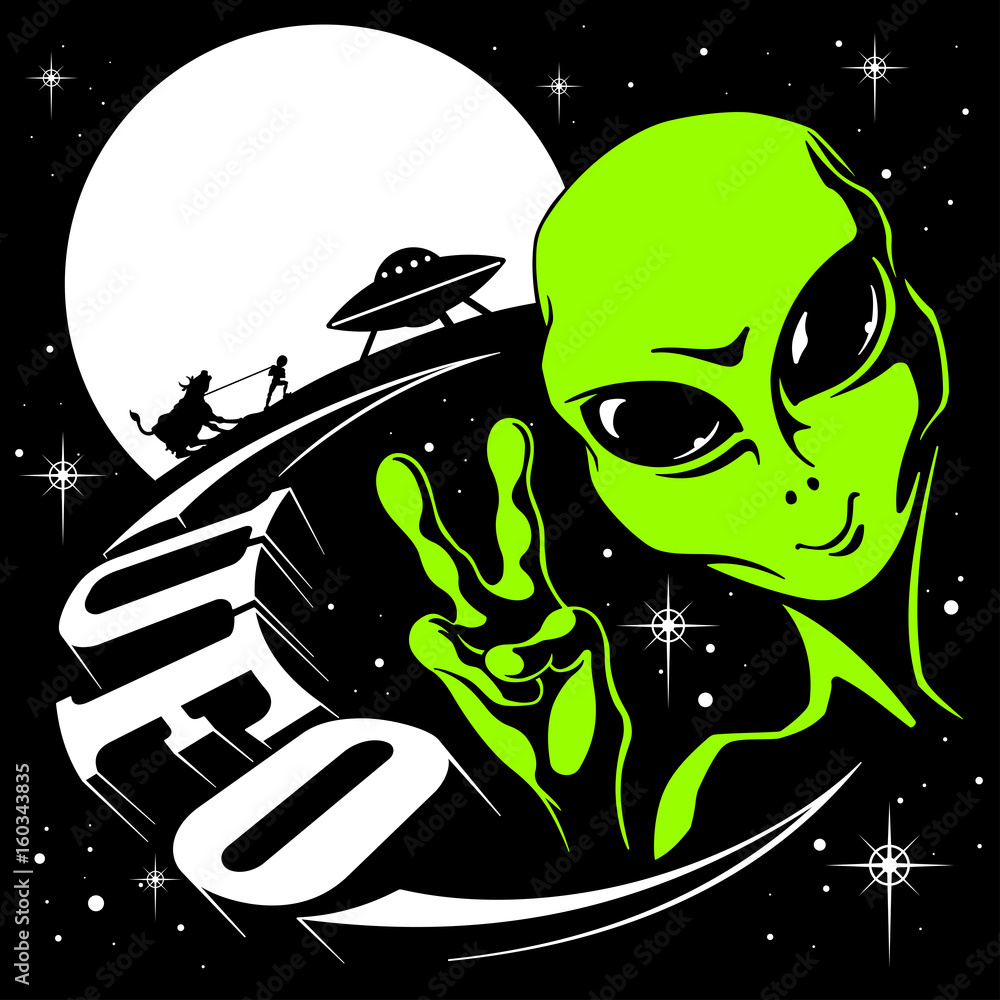 alienígena verde em desenho de ufo 13800958 Vetor no Vecteezy