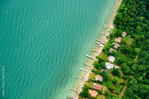 Photography Aerial view of houses at day on waterfront, Toronto, Ontario, Canada