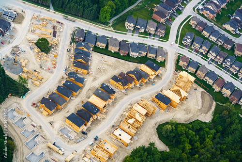 Photography High angle view of construction site, at day, Toronto, Ontario, Canada