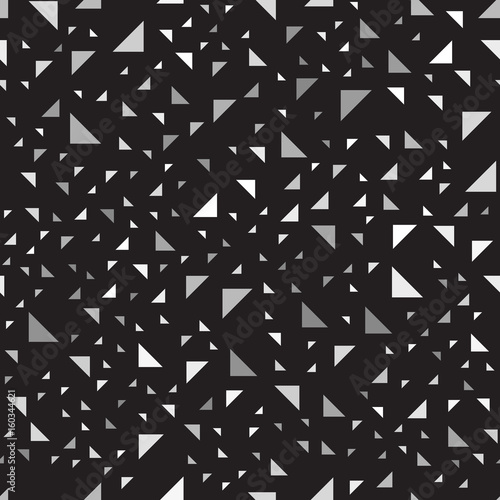 Gray and black right triangle pattern. Seamless vector background