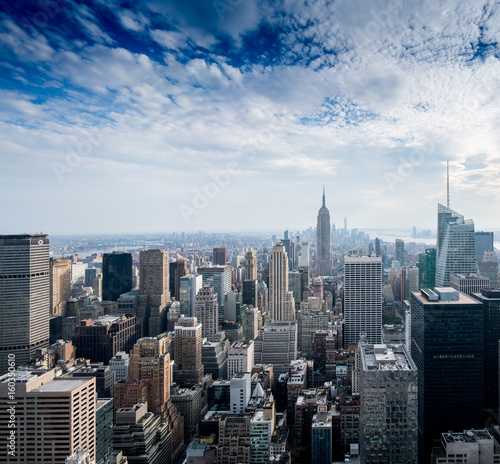 Aerial view of cityscape and skyscrapers, New York City, USA. © bruno135_406