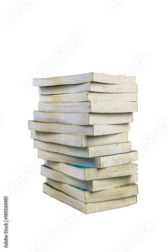 stack of books isolated on white