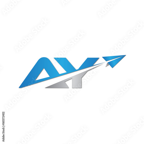 initial letter AY logo origami paper plane Free Download initial letter AY logo origami paper plane - GFXLoad