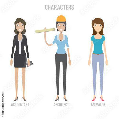 Character Set include accountant, architect and animator