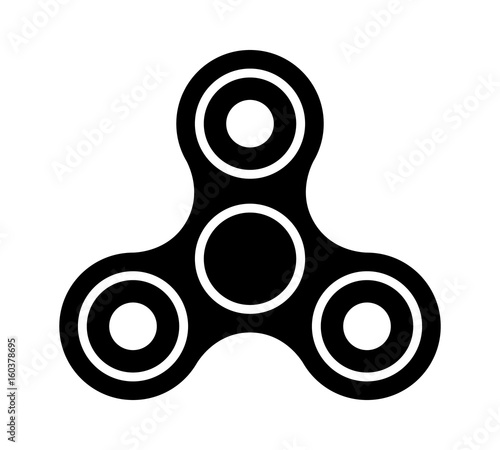 Fidget spinner toy for stress relief flat vector icon for apps and websites