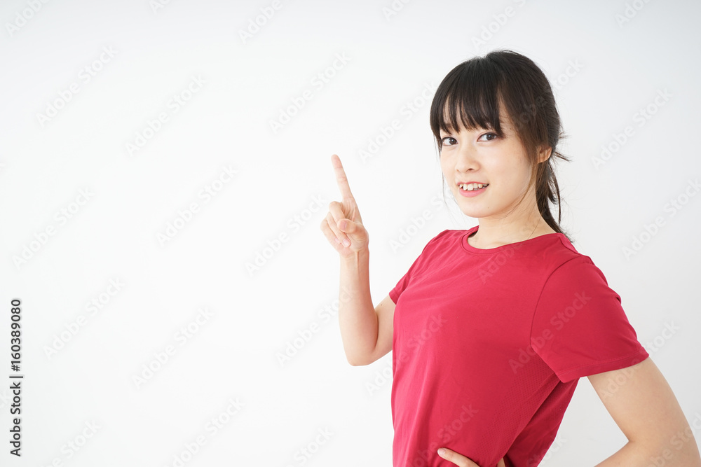 Sport instructor pointing to something Sport instructor pointing to something