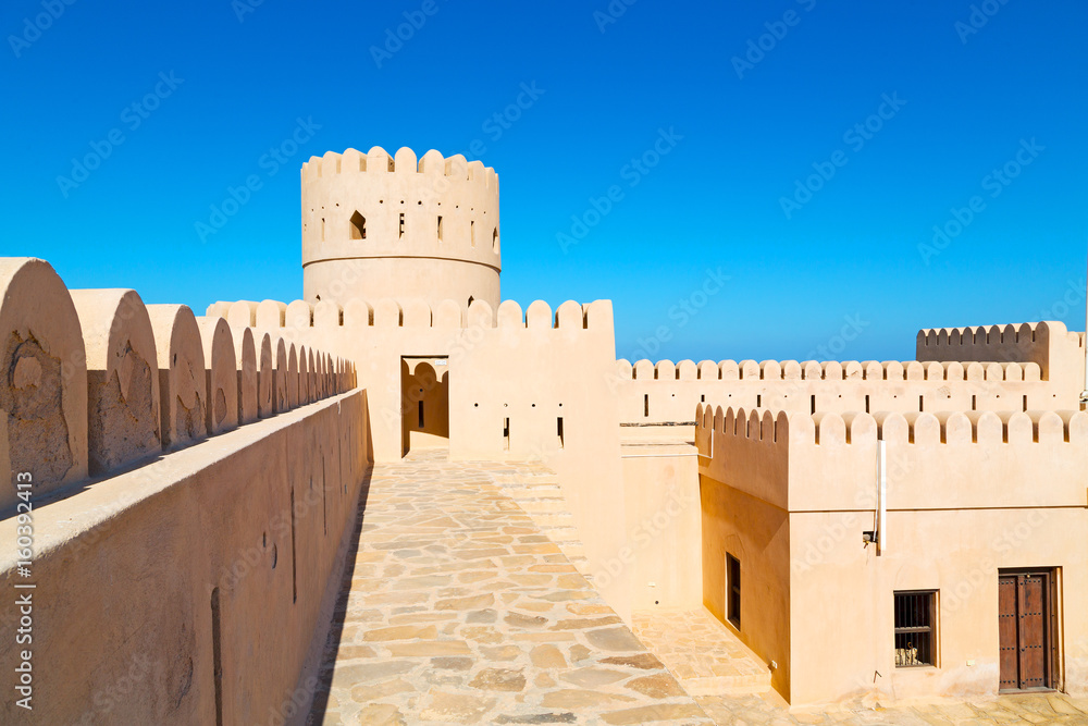 in oman muscat the old defensive fort battlesment sky and star brick in oman muscat the old defensive fort battlesment sky and star brick
