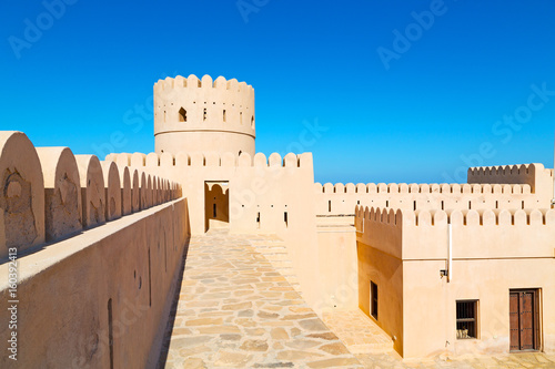 in oman muscat the old defensive fort battlesment sky and star brick
