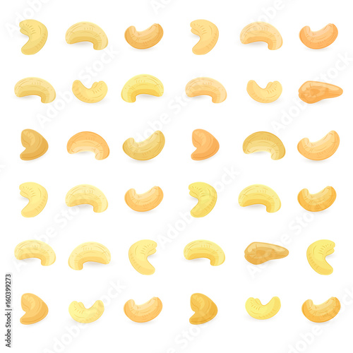 big collection of cashews for your design