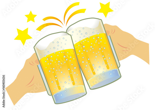 ビール  乾杯