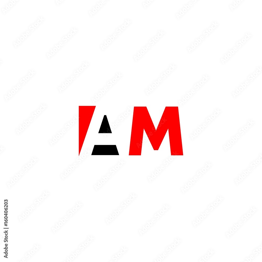 letter AM logo vector
