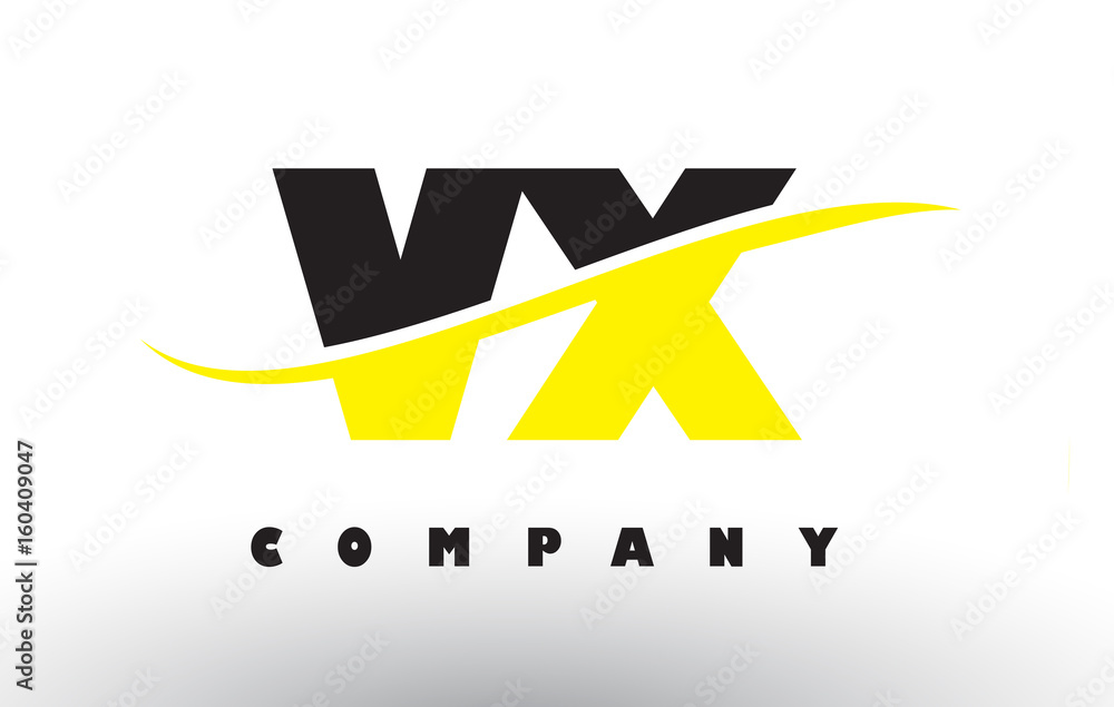 vx-v-x-black-and-yellow-letter-logo-with-swoosh-stock-vector-adobe-stock