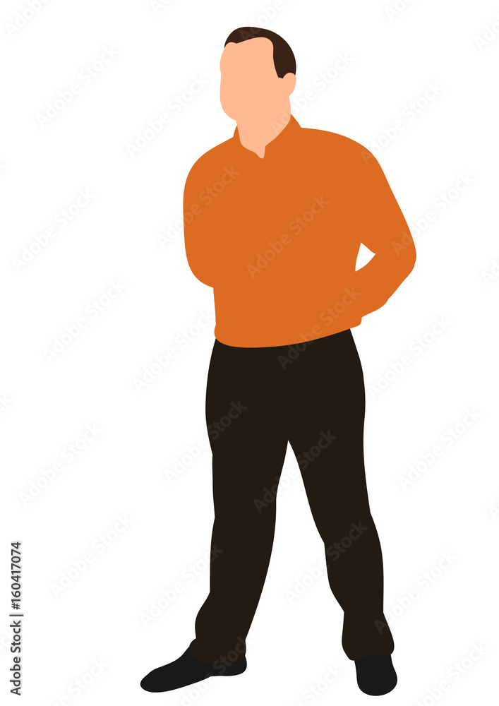 Fototapeta premium Vector, guy, flat style