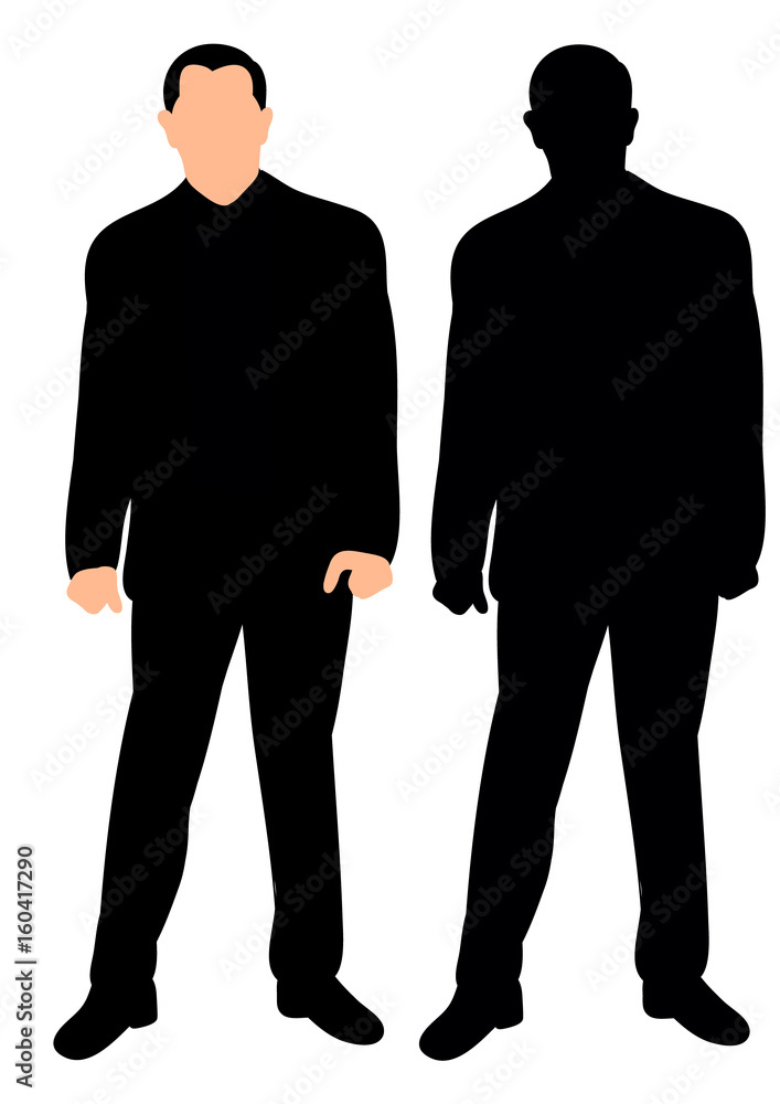 silhouette business man silhouette business man