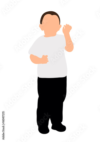 Vector silhouette of the boy