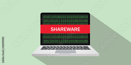 concept sign illustration with laptop and text on the screen