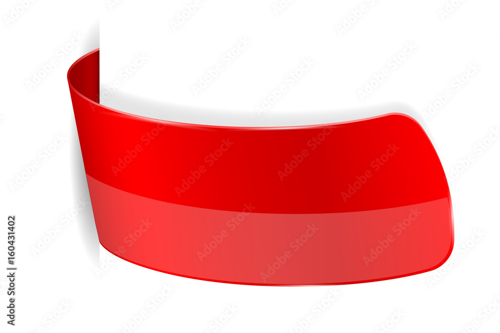 Red shiny label with transparent shadow Red shiny label with transparent shadow