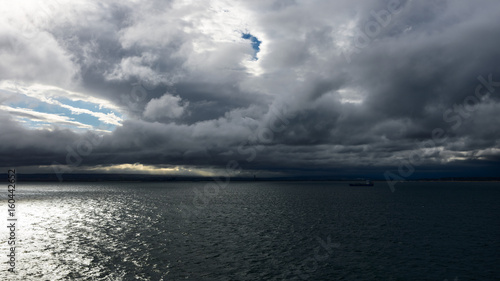 Dramatic clouds over South Africal coast photo