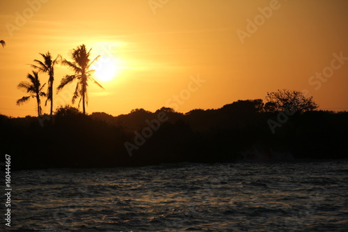 Sunset at the beach of Jambiani   Zanzibar Island  Tanzania  Indian Ocean  Africa