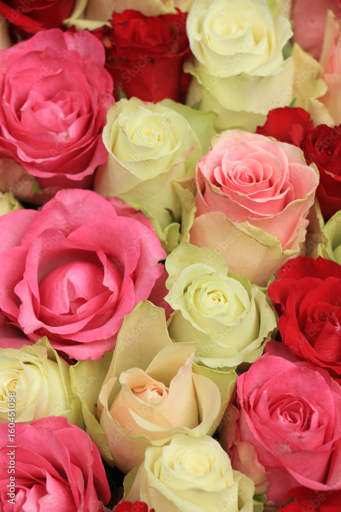 pink mixed wedding roses pink mixed wedding roses