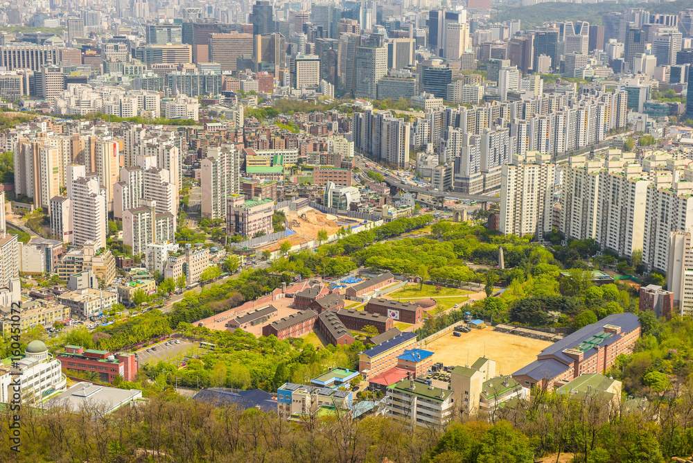 Naklejka premium city skyline , seoul korea