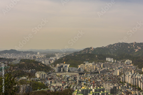 city skyline , seoul korea