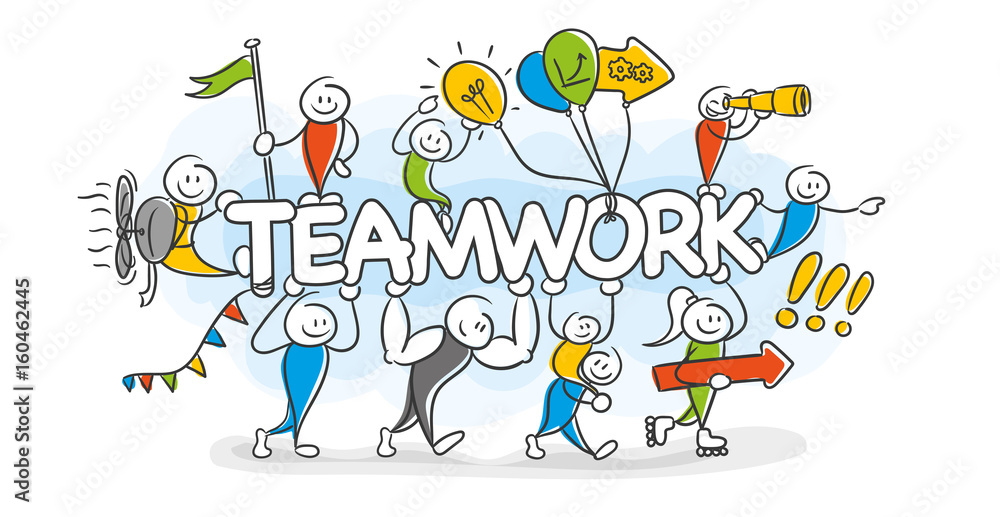 Stick Figure Series / Teamwork, Freundschaft, Ziele Stick Figure Series / Teamwork, Freundschaft, Ziele