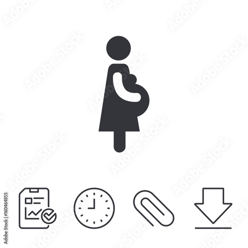 Pregnant sign icon. Pregnancy symbol.