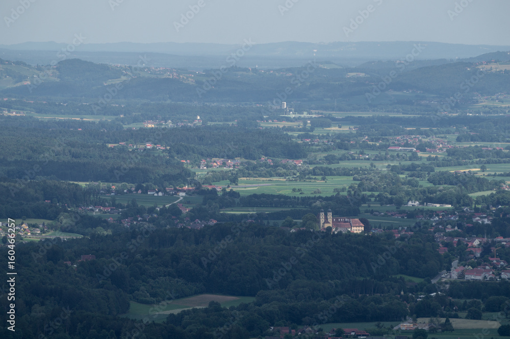 View on the valley below