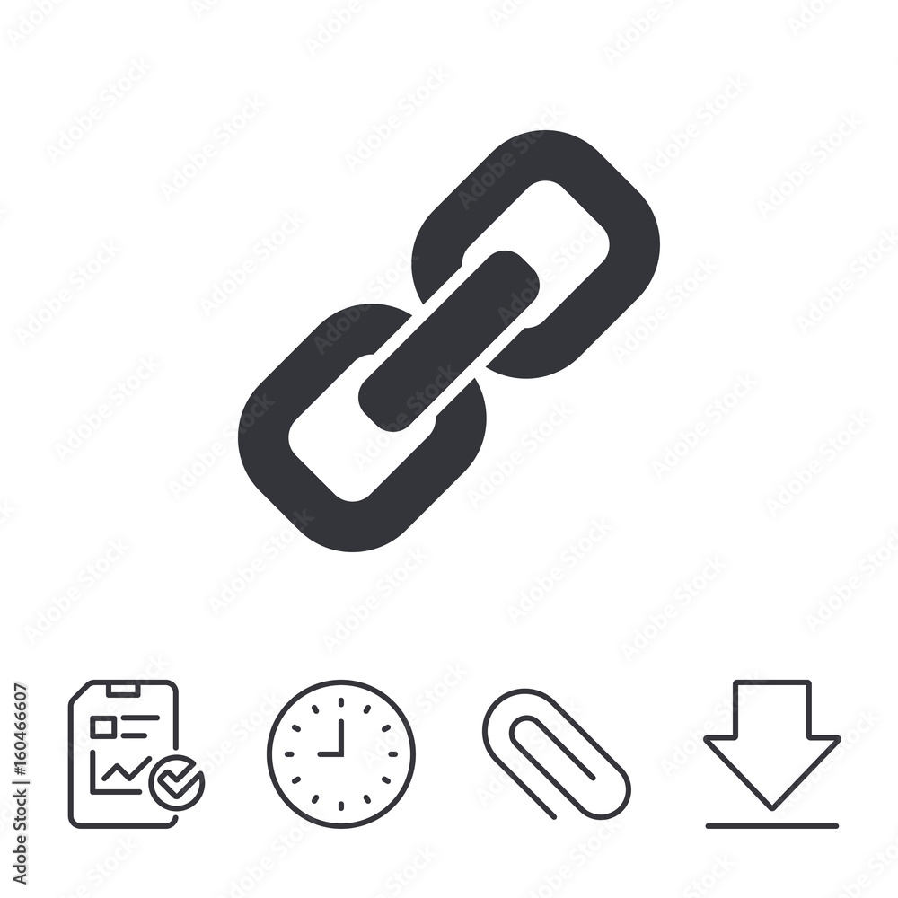 Link sign icon. Hyperlink symbol. Link sign icon. Hyperlink symbol.