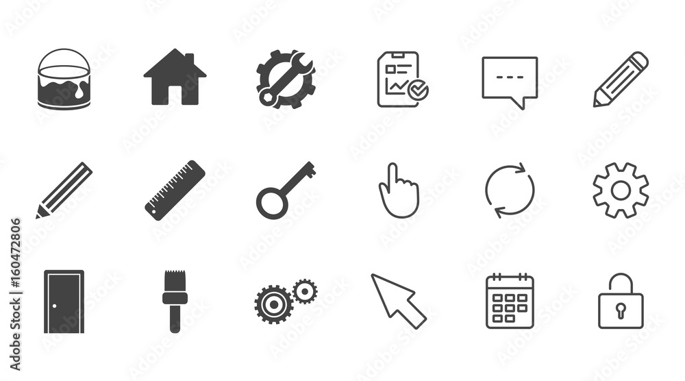 Repair, construction icons. Service signs. Repair, construction icons. Service signs.