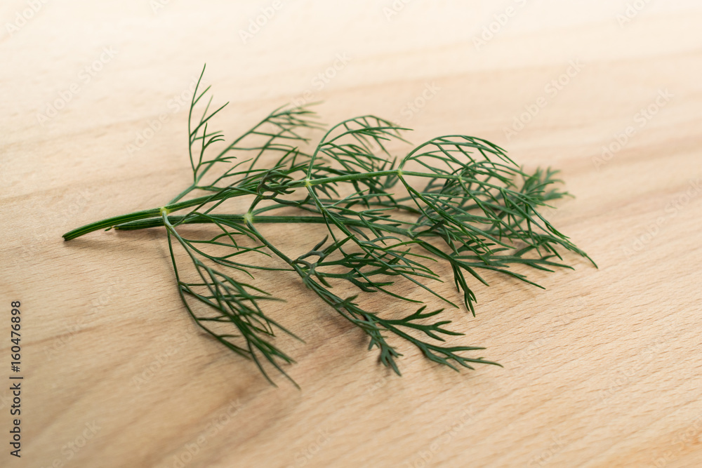Dill branch on the kitchen blackboard Dill branch on the kitchen blackboard