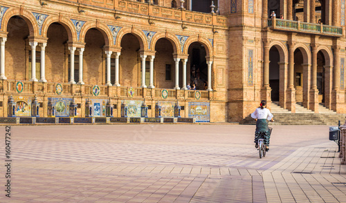 Riding a Bike in Spain Square