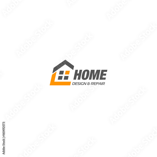 Isolated real estate agency business logo, house logotype on white background, home concept icon, hotel vector illustration.