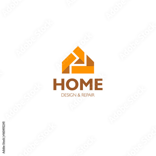 Isolated real estate agency business logo, house logotype on white background, home concept icon, hotel vector illustration.