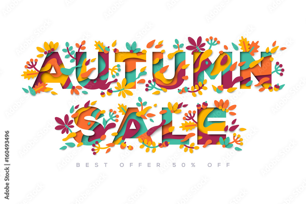 Autumn Sale typography design