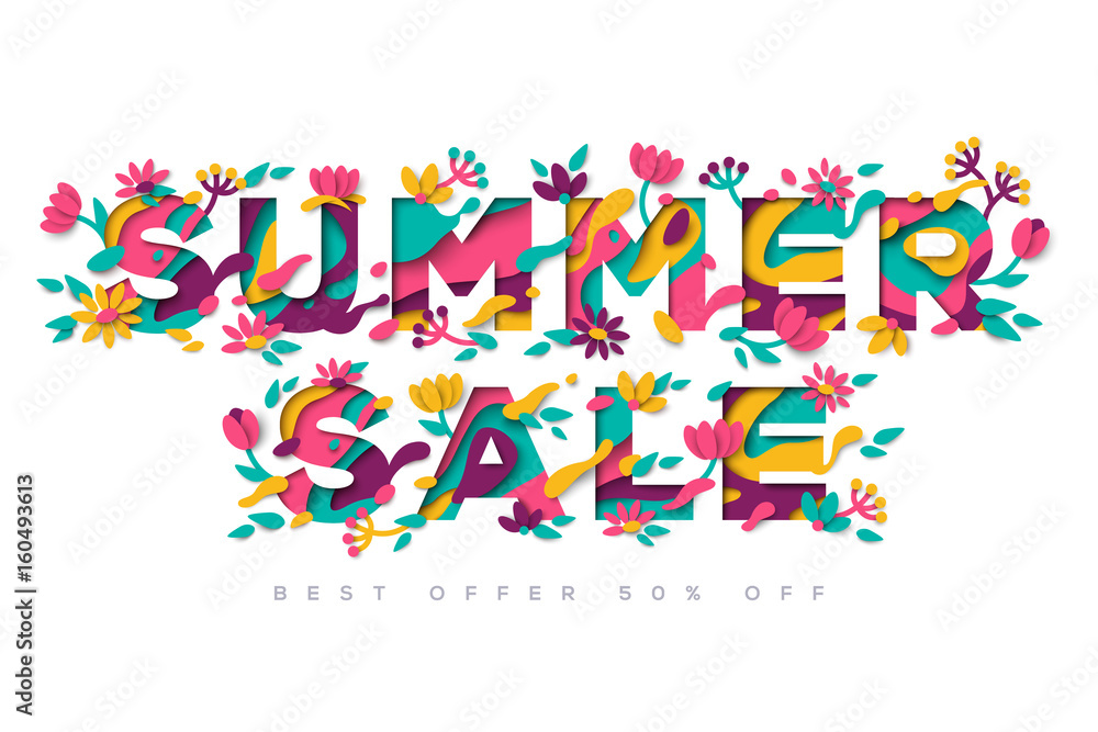 Summer Sale typography design