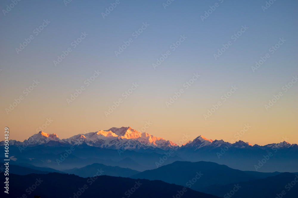 Sunrise view from Tumling, Nepal