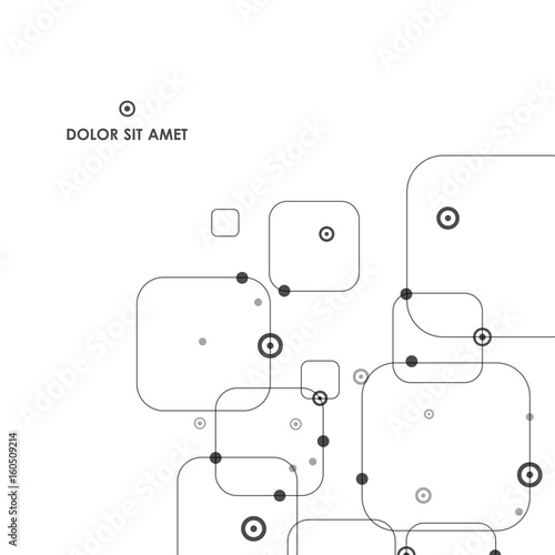 Black connected squares on white background